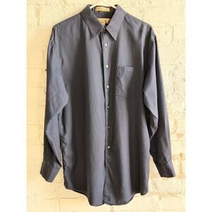 Croft & Barrow Men’s Blue Button Down Shirt Modern Twill Long Sleeve 15.5